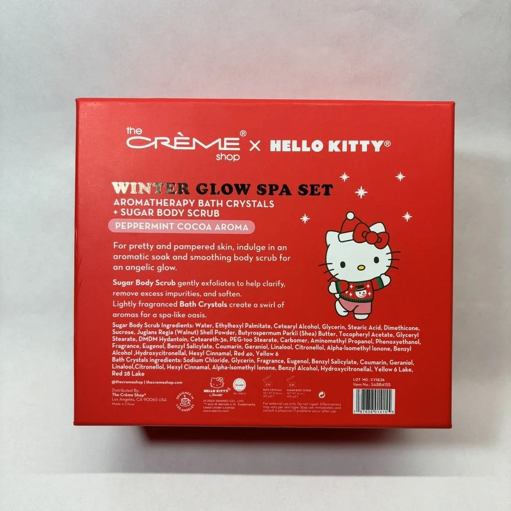 THE CREME SHOP‎ X HELLO KITTY Winter Glow Spa Set Peppermint Cocoa Aroma